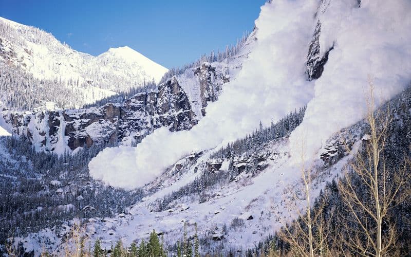 An avalanche at Telluride, Colorado