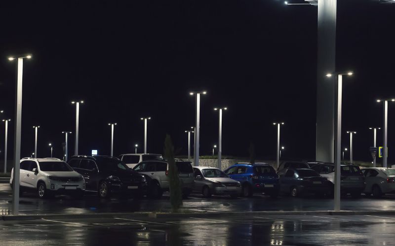 Car park at night time