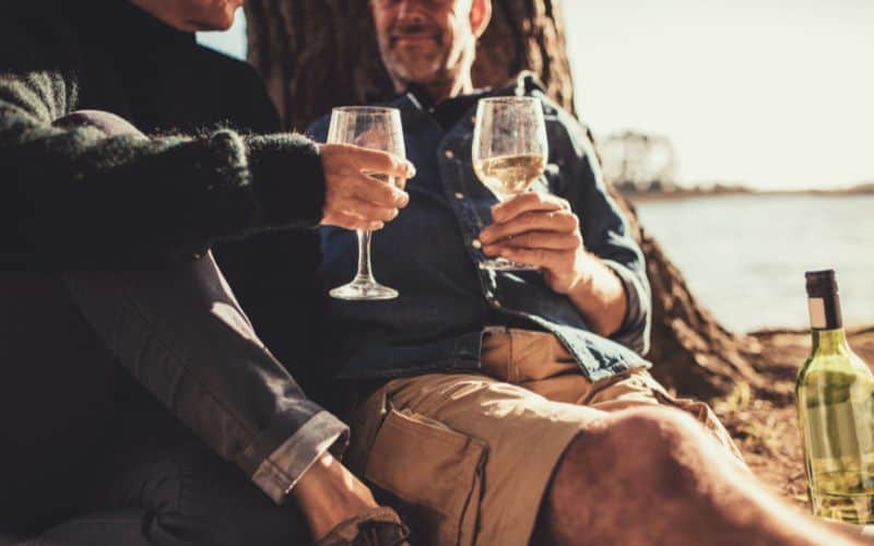 Couple drinking wine