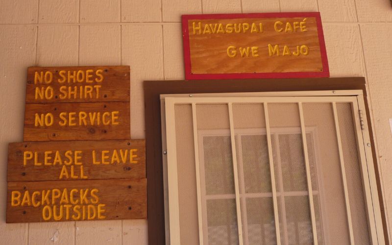 Entrance to Havasupai cafe