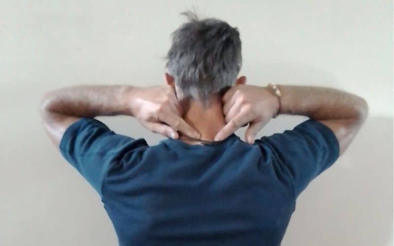 Locating the First Point at the top of the Back to Measure Torso Length