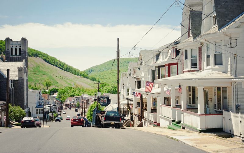 Small coal mining town in Pennsylvania
