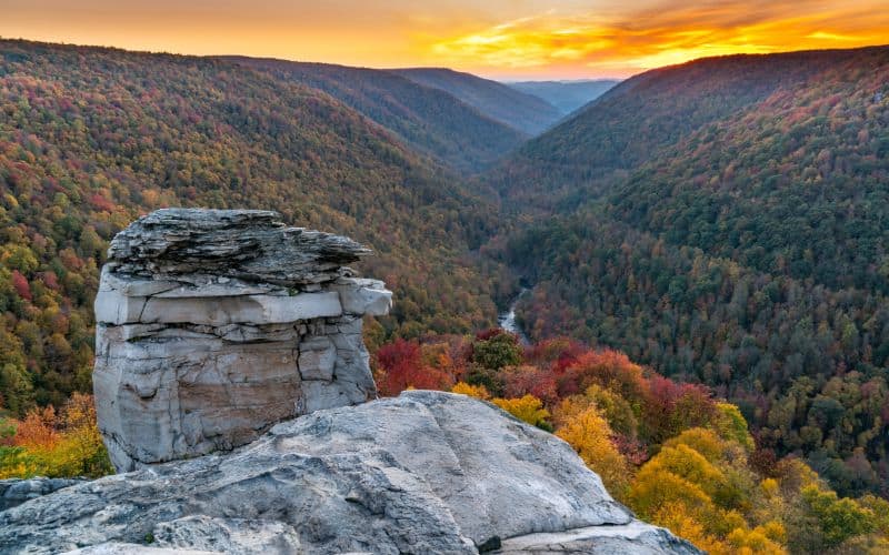 Sunset on Lindy Point Trail, Blackwater Falls State Park, West Virginia