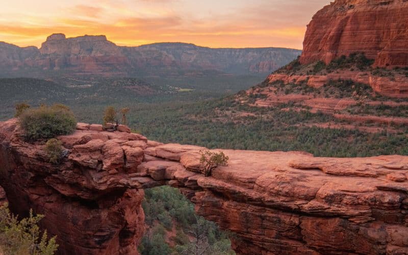 Sunset over Devils Bridge, Sedona