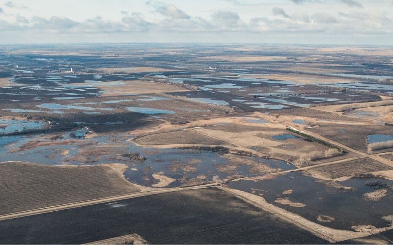 The Turtle River watershed in Grand Forks, North Dakota