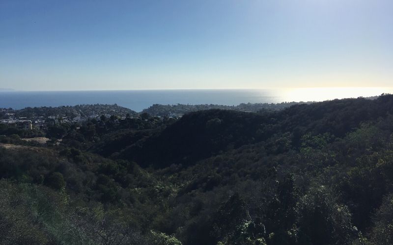 View of Santa Monica Bay from Inspiration Point trail, LA