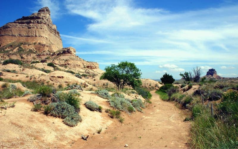 The Oregon Trail at Scotts Bluff, Nebraska