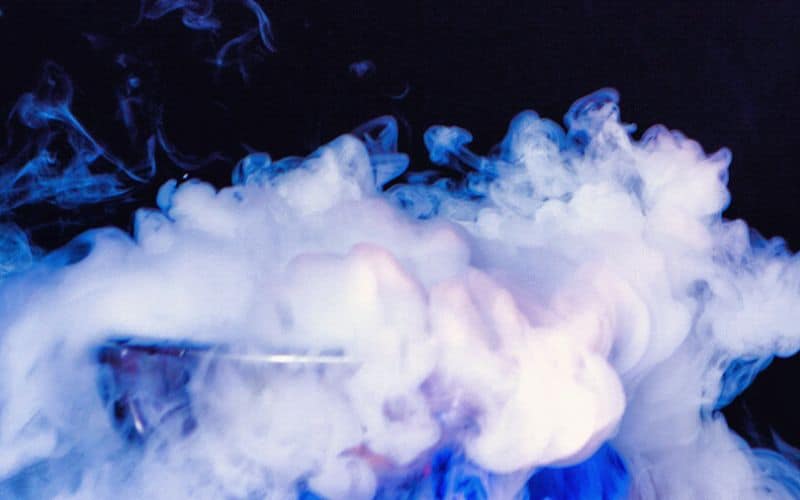 Dry ice giving off CO2