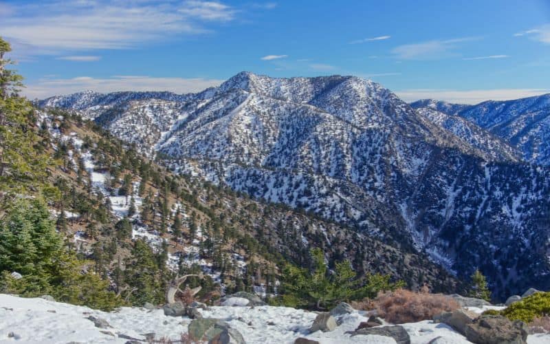 Winter views of Mount Baldy, L.A. California