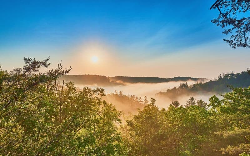 Sunrise over Red River Gorge, Kentucky