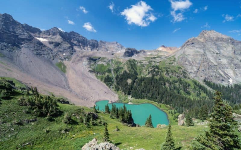 Lower Blue Lake on Blue Lakes Trail, Colorado
