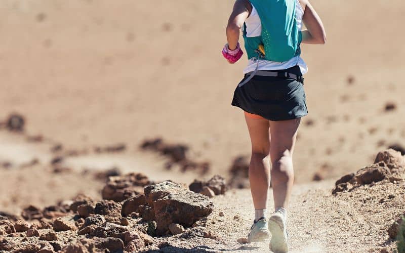 Runner wearing a hydration vest