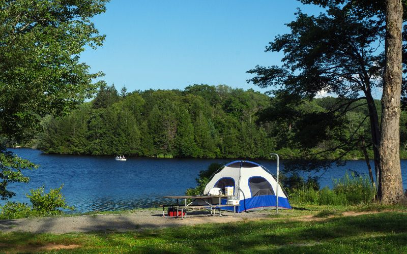 Camping at Promised Land State Park, Pennsylvania