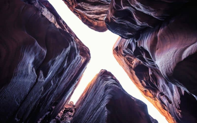 View into the sky out of Buckskin Gulch, Arizona