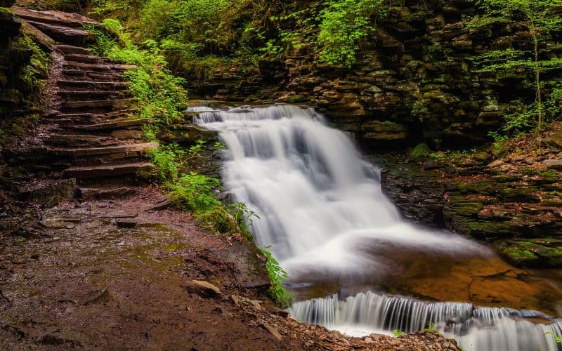 Delaware Falls, Falls Trail, Ricketts Glen State Park, Pennsylvania