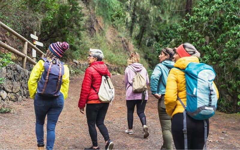 Group of women on a hiking trip