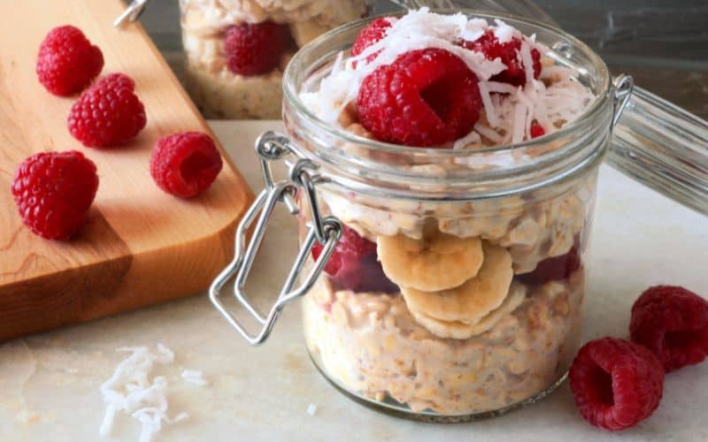 Overnight oats prepared at home