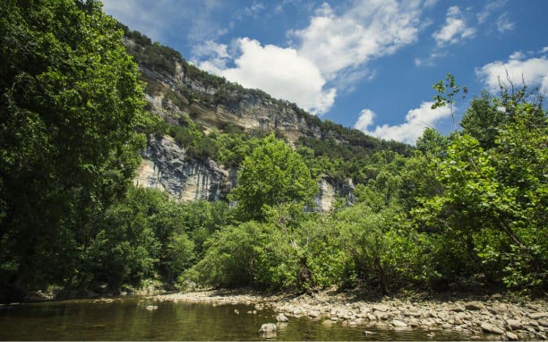 View up to Goat Trail, Buffalo Wilderness, Arkansas