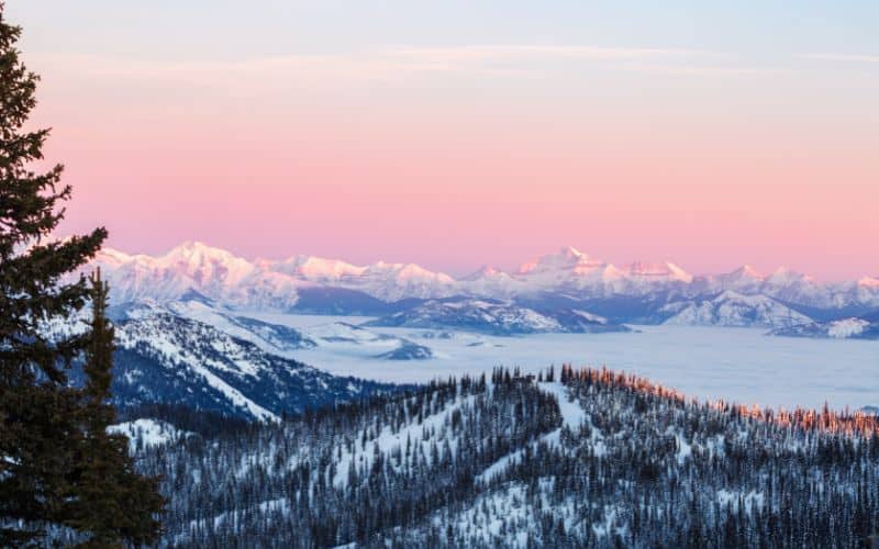 Glacier National Park in winter, Montana 