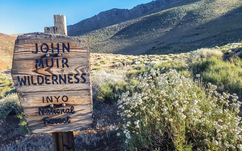 John Muir Wilderness sign, Inyo National Forest, California