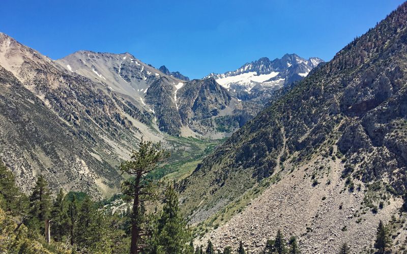 South Fork of Big Pine Creek with the Middle Palisade Glacier in the distance, California 