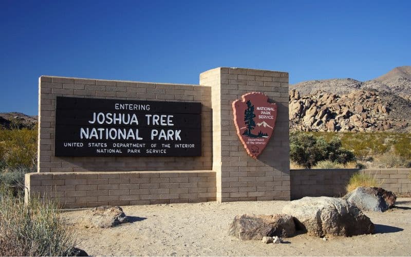 Joshua Tree National Park entrance sign