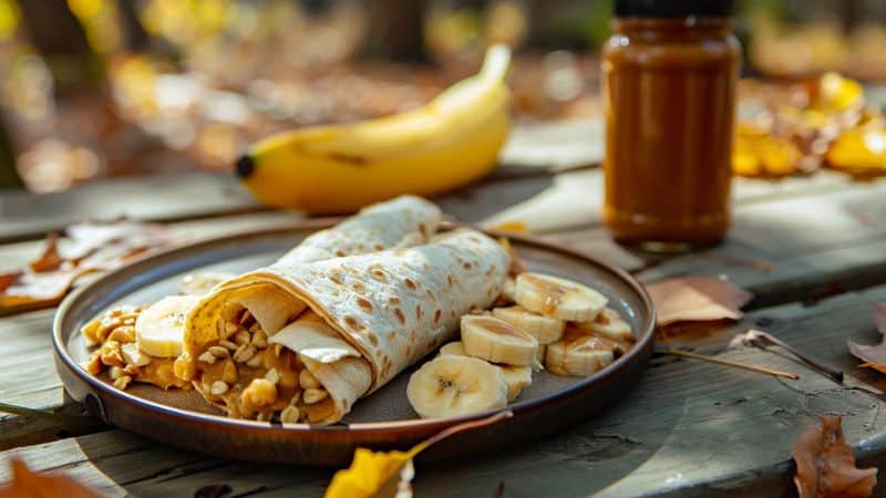 Banana and Nut Butter Wraps