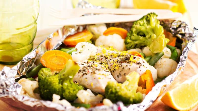 Foil Packet Chicken and Veggies