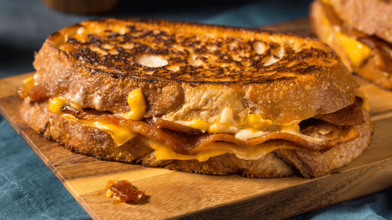 Bacon Wrapped Grilled Cheese