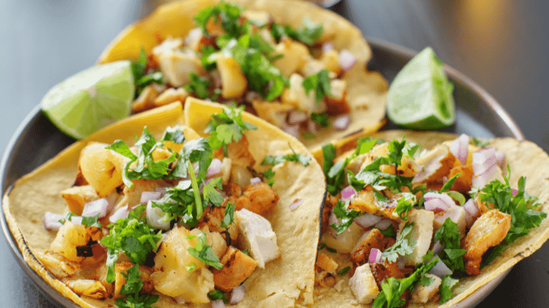 Chicken Tacos with Pineapple Salsa